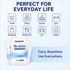 75% Alcohol Wipes, 100 Individually Wrapped Extra Large 6 x 8 Inch Sanitizing Wipes, Portable Single-Use Alcohol Wipes for Hands, Travel, Office, School & Home