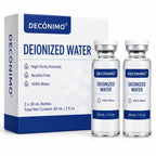 Deionized Water, 2 Pack 30 mL Glass Vials, 100% Pure Alcohol-Free, NOT For Peptide Injections