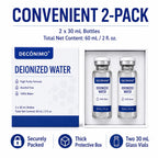 Deionized Water, 2 Pack 30 mL Glass Vials, 100% Pure Alcohol-Free, NOT For Peptide Injections